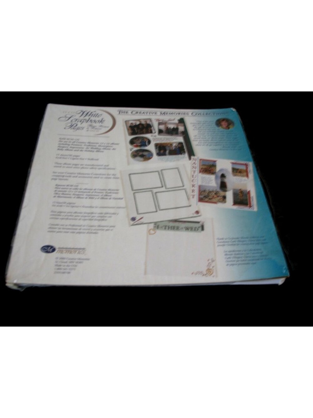 Creative Memories White 12" x 12" Scrapbook Page Refills RCM12S-Solid, OpenSide.